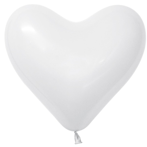 Hart Ballon Pastel Wit